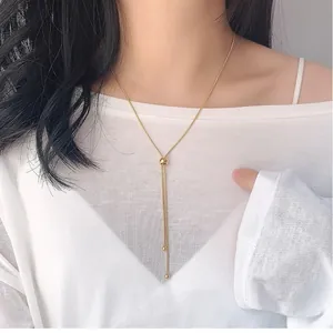 Minimalist Stainless Steel Snake Bone Chain Necklace For Women Adjustable Slider Buckle Elegant Fashion Accessory Jewelry Gift