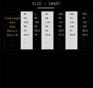 Guía completa de tallas para chaquetas de hombre desde M a 4XL con medidas detalladas.