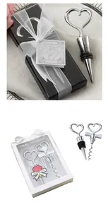 Eleganter herzförmiger Weinverschluss und Korkenzieher Set in dekorativer Geschenkbox