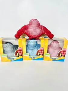 Colorful gorilla squishy toys for stress relief in original retail packaging box