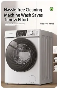 Detailed view of machine washable chenille sofa cover placed next to a washing machine
