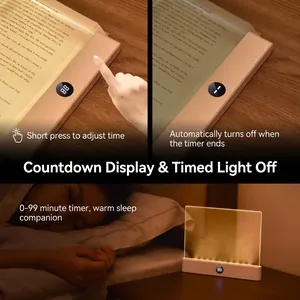 Macro detail of eye protection reading lamp with adjustable 99 minute digital timer