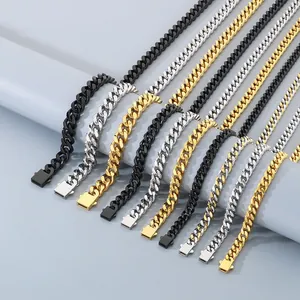 304 Edelstahl Panzerkette Halskette Für Damen Herren Hochglanzpoliert Minimalistisch Handgefertigt Schlicht Mode Schmuck