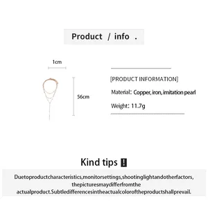 Detailansicht der 3-lagigen Perlenkette mit Materialspezifikationen und 56 cm Länge