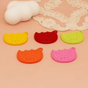 Colorful zinc alloy pig nose biscuit pendants for DIY creative jewelry making crafts