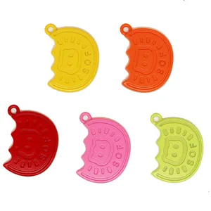 Set of five colorful zinc alloy pig nose charms for DIY jewelry making and accessories