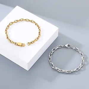 Minimalistische Gliederkettenarmbänder aus Edelstahl in Gold und Silber Ausführung