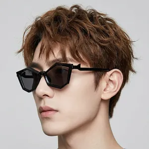 Geometric Pentagon Sunglasses PC Frame UV400 Protection Punk Futuristic Hip Hop Fashion Eyewear For Men Women