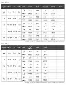 Guide des tailles détaillé pour l'ensemble sport à manches longues et short femme