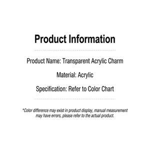 Detailed product specifications for transparent acrylic Christmas decorative pendants