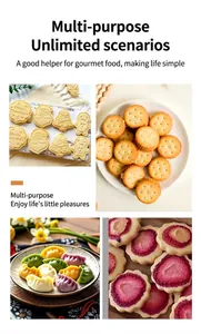 Versatile zinc alloy food cutters for Christmas cookies and dumplings baking.