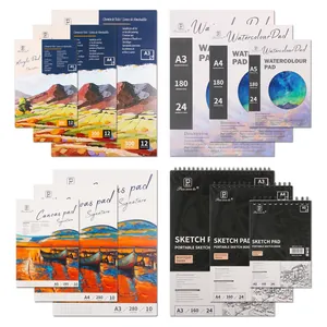 Professional drawing pad set for acrylic, watercolor, and sketching in A3 A4 A5 sizes