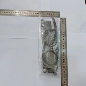 Set of 6 punk style men's bracelets in a package with rulers for size reference detail