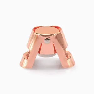Premium rose gold stainless steel champagne stopper for vacuum wine preservation