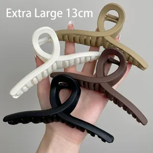 Extra large 13cm minimalist matte hair claw clips for thick hair updo daily wear