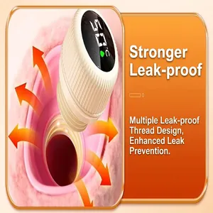 Close-up of hot water bottle leak-proof screw cap with digital temperature display