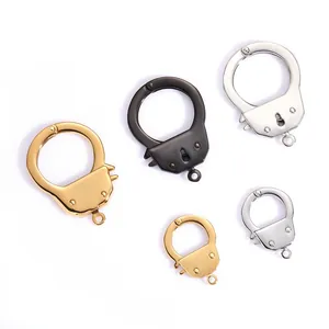 Creative stainless steel handcuff clasps for DIY jewelry making in multiple colors