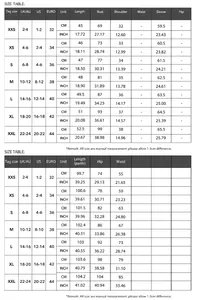 Detailed size guide for Y2K casual slim long sleeve top and pants set in CM and INCH
