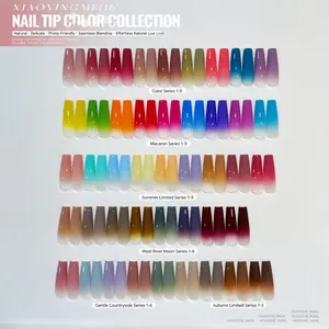 Multi-color gradient nail tapping gel collection for professional nail art