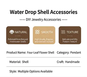 Detailed parameters of handmade natural freshwater shell clover pendants for DIY jewelry