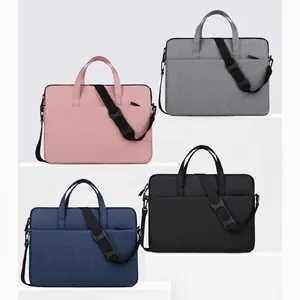 Sacoche Pour Ordinateur Portable En Polyester Sac À Main Bandoulière Usage Double Grande Capacité Sangle De Bagage Étanche