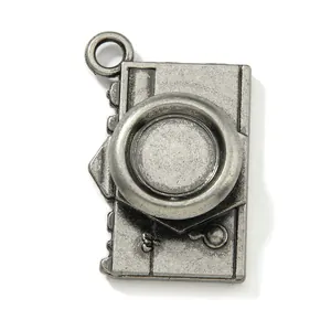 Vintage zinc alloy camera pendant charm accessory for DIY jewelry, necklaces and keychains