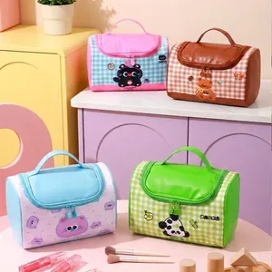 Sac À Cosmétiques PU Imperméable Trousse De Toilette Grande Capacité Organisateur De Maquillage Voyage Dessin Animé Pochette