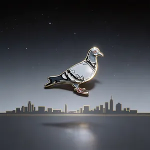 Pigeon Bird Brooch Alloy Enamel Animal Shape Minimalist Personalized Badge For Clothing Decoration Creative Jewelry Gift For Unisex