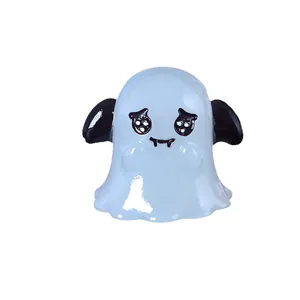 Adorable luminous Halloween ghost figurine for DIY micro landscape desktop decor