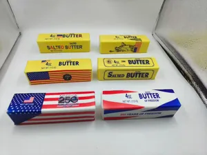 Simulation salted butter squishy toy with US flag pattern for stress relief and fun