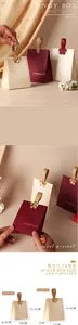 Detailed view showing the European-style creative portable candy gift box sizes and dimensions