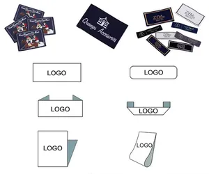 Different types of clothing labels and folding style options for customized felt hats
