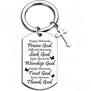 Stainless Steel Inspirational Keychain Graduation Gift For Family Friends Encouragement Quote Metal Keyring Engraved Jewelry Souvenir