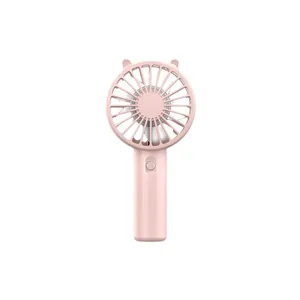 Mini ventilatore portatile rosa con orecchie di gatto carine e batteria ricaricabile USB