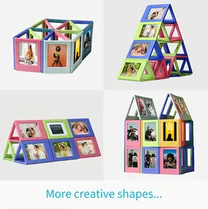 Creative DIY shapes of colorful 3-inch magnetic photo frames for Instax mini film
