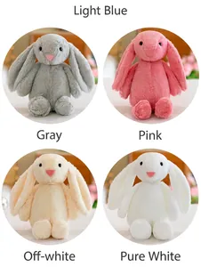 Cute long-eared plush bunny toys in various colors for kids gift