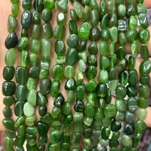 Natural 6-8mm irregular green angel stone chip beads for DIY jewelry making accessories