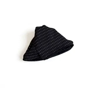 Elegant black polka dot bow hair claw clip designed for classic French style updos