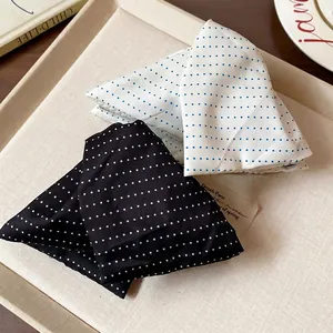 Pinces à cheveux élégantes en tissu à pois noir et blanc pour femmes et filles chic
