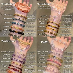 Vintage Maillard Style Beaded Bracelet For Women Luxury Synthetic Stone Flower Charm Hollow Design Elegant Jewelry Gift