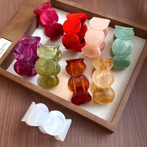 Minimalist Acrylic Marbled Round Segmented Bracelet For Women Korean Style Simple Niche Design Elegant Fashion Hand Jewelry