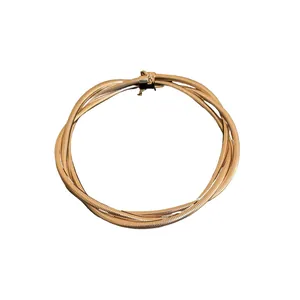Twisted multi-strand gold metal necklace with a minimalist choker design for women