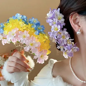 Eleganter Süßer Stoff Blumen Haarnadel Für Damen Handgefertigter Floral Kopfschmuck Für Hochzeit Party Mode Haarschmuck
