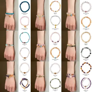 Neuer Chinesischer Stil Künstlicher Kristall Perlenarmband Strass Blume Handgemachtes Armband Modeschmuck Für Frauen Geschenk