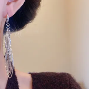 Detail view of elegant vintage style textured oval drop earrings with sparkling zircon