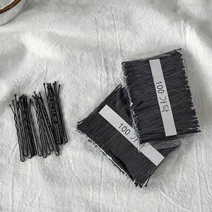 Set di Fermagli per Capelli Neri Minimalisti per Donna Semplice Forcina in Metallo Opaco Accessori per Capelli Geometrici