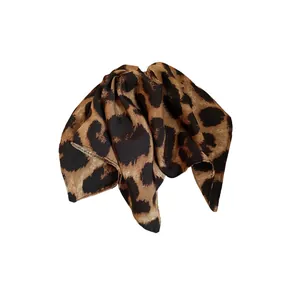 Elegante elastico per capelli in tessuto leopardato per accessori vintage chic
