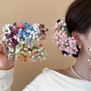 Molletta per Capelli in Acrilico con Grappolo di Fiori Design Floreale Dolce Clip a Becco d'Anatra Accessorio per Capelli Donna