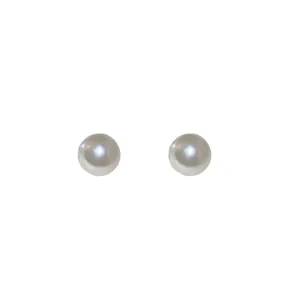 Elegantes pendientes de perlas de estilo francés con aguja de plata S925