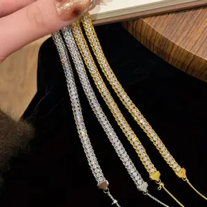 Snake Shaped Copper Zirconia Bracelet Women Retro Simple Fashion Elegant Versatile Jewelry Gold Silver Bangle